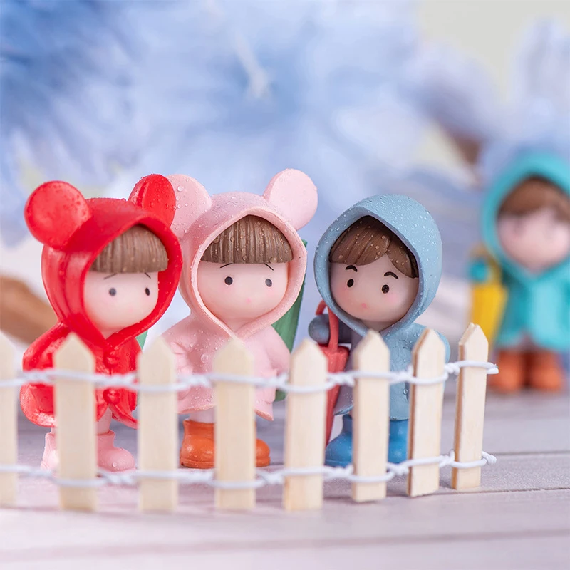 1&4PC Umbrella Raincoat Girl Boy Figure Decor Pvc Craft Figurine Decor Miniature Fairy Garden Ornament Pendant DIY Accessory
1&4PC Umbrella Raincoat Girl Boy Figure Decor Pvc Craft Figurine Decor Miniature Fairy Garden Ornament Pendant DIY Accessory