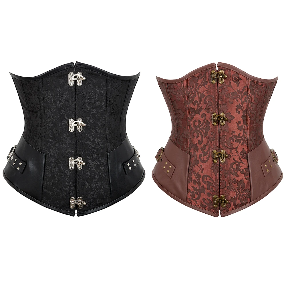 Steampunk Underbust Corset Women Corselet Gothic Vintage Basques Cupless Bustier Shaper
Steampunk Underbust Corset Women Corselet Gothic Vintage Basques Cupless Bustier Shaper