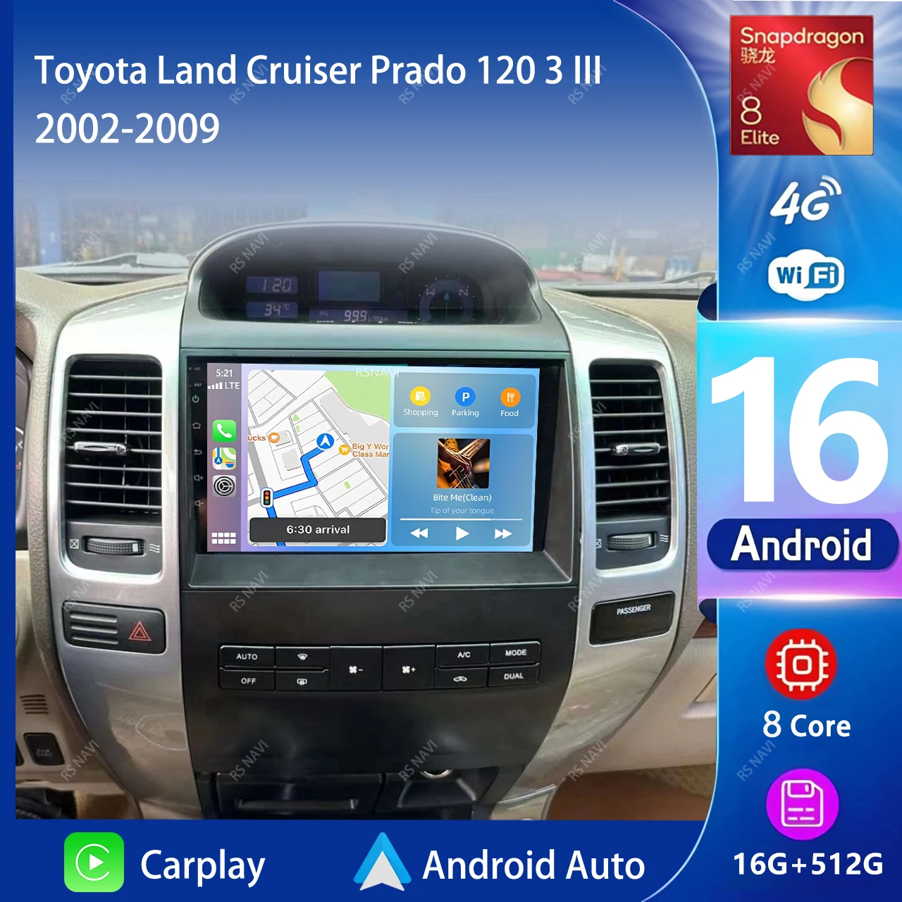 Android 16 Carplay Car Radio Multimedia Player For Toyota Land Cruiser Prado 120 3 III 2002-2009 Autoradio Stereo 2din Head Unit
Android 16 Carplay Car Radio Multimedia Player For Toyota Land Cruiser Prado 120 3 III 2002-2009 Autoradio Stereo 2din Head Unit