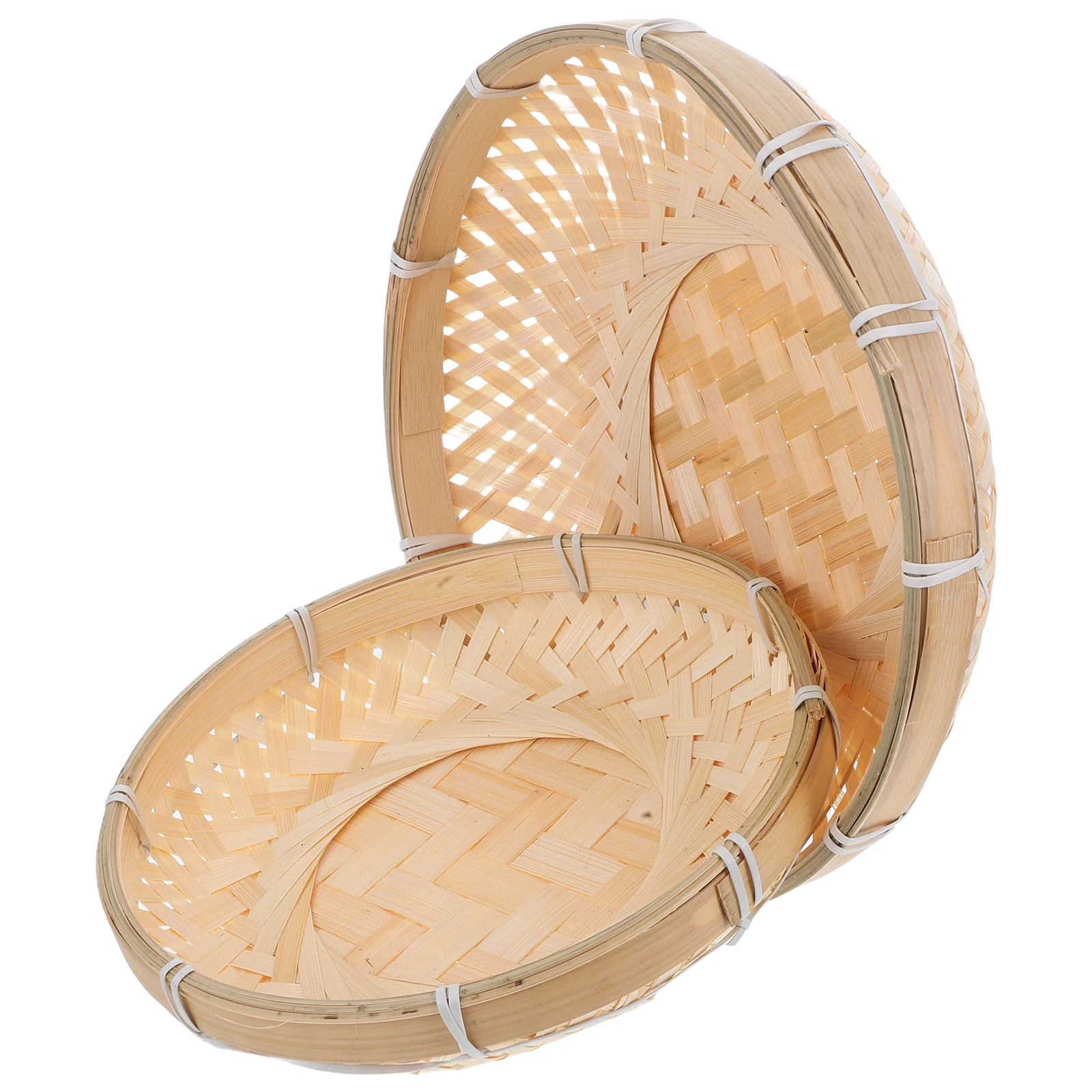 2pcs Bamboo Storage Basket Handwoven Tray for Fruits Vegetables Bread Kitchen Bedroom Decorative Pantry Organizer Stackable
2pcs Bamboo Storage Basket Handwoven Tray for Fruits Vegetables Bread Kitchen Bedroom Decorative Pantry Organizer Stackable