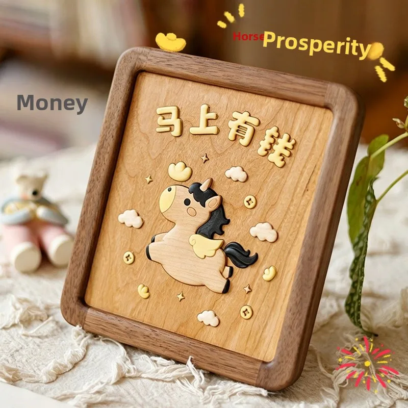 Creative Wooden Cartoon Picture Frame Decorative Tabletop Painting Business Opening Lucky Gift Wood Decor Home Decoration
Creative Wooden Cartoon Picture Frame Decorative Tabletop Painting Business Opening Lucky Gift Wood Decor Home Decoration