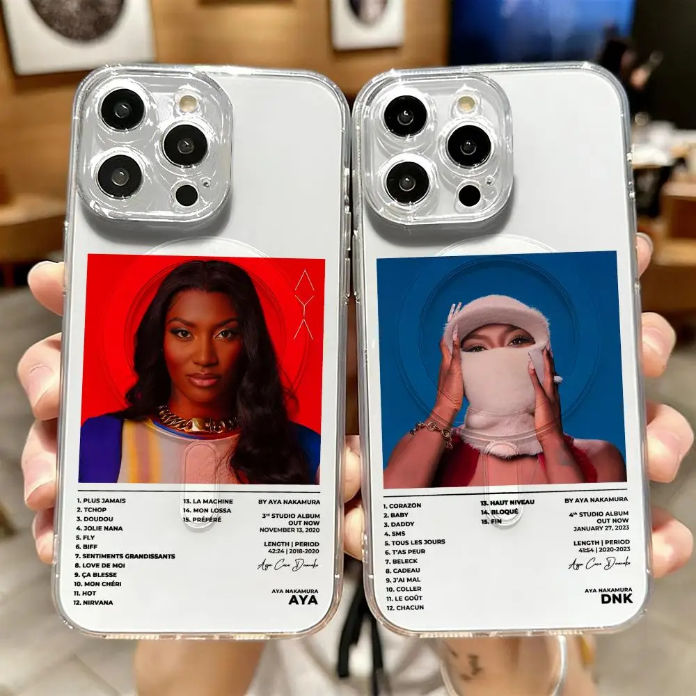 Rapper Aya N-Nakamura Phone Case Magnetic Crystal Clear Case for iPhone 17-12 Pro Max Plus Slim Transparent Cover Charging
Rapper Aya N-Nakamura Phone Case Magnetic Crystal Clear Case for iPhone 17-12 Pro Max Plus Slim Transparent Cover Charging