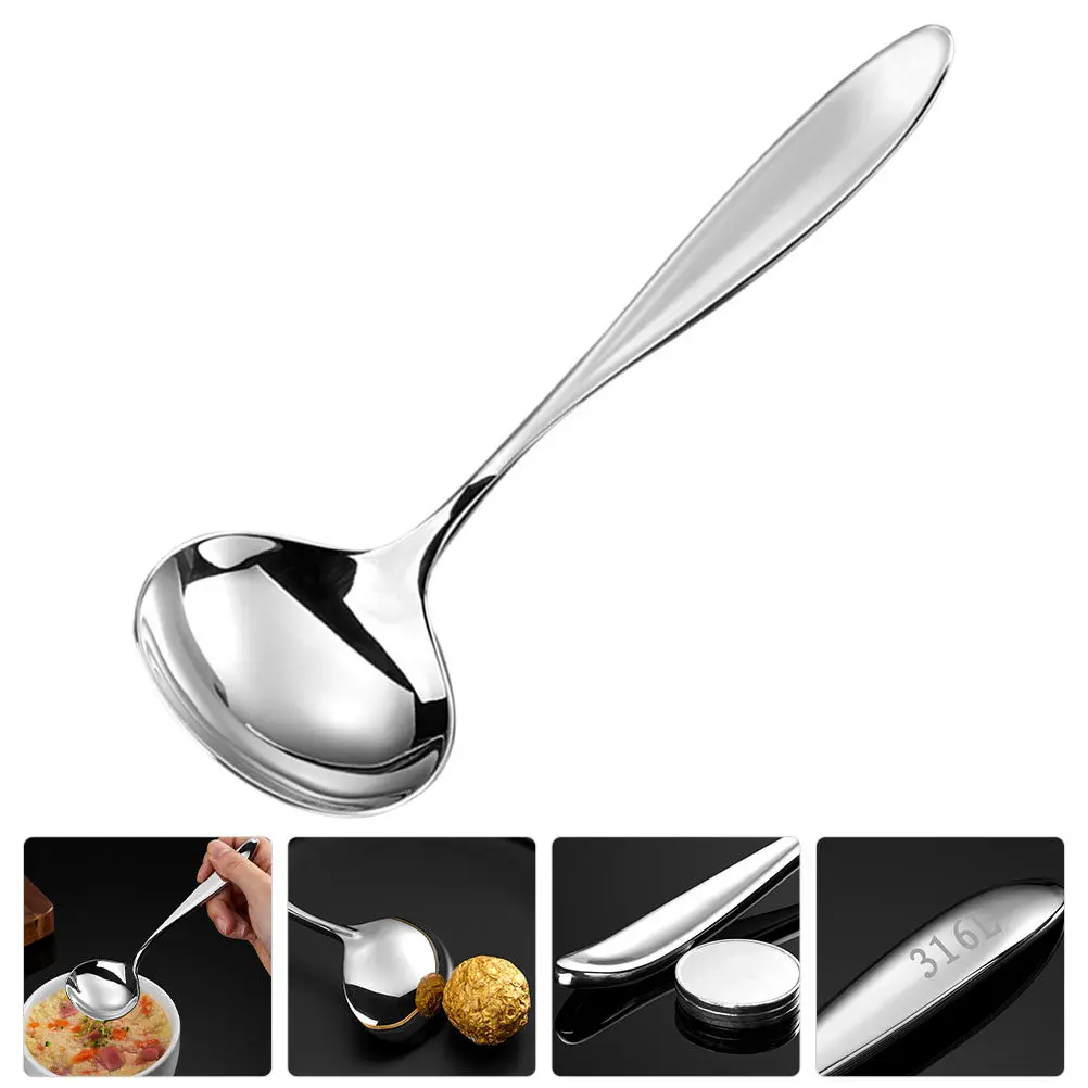 Multipurpose Stainless Steel Spoon Heavy Duty Round Soup Spoon for Kids Dessert Rice Eating Ergonomic Handle Home Cafe
Multipurpose Stainless Steel Spoon Heavy Duty Round Soup Spoon for Kids Dessert Rice Eating Ergonomic Handle Home Cafe