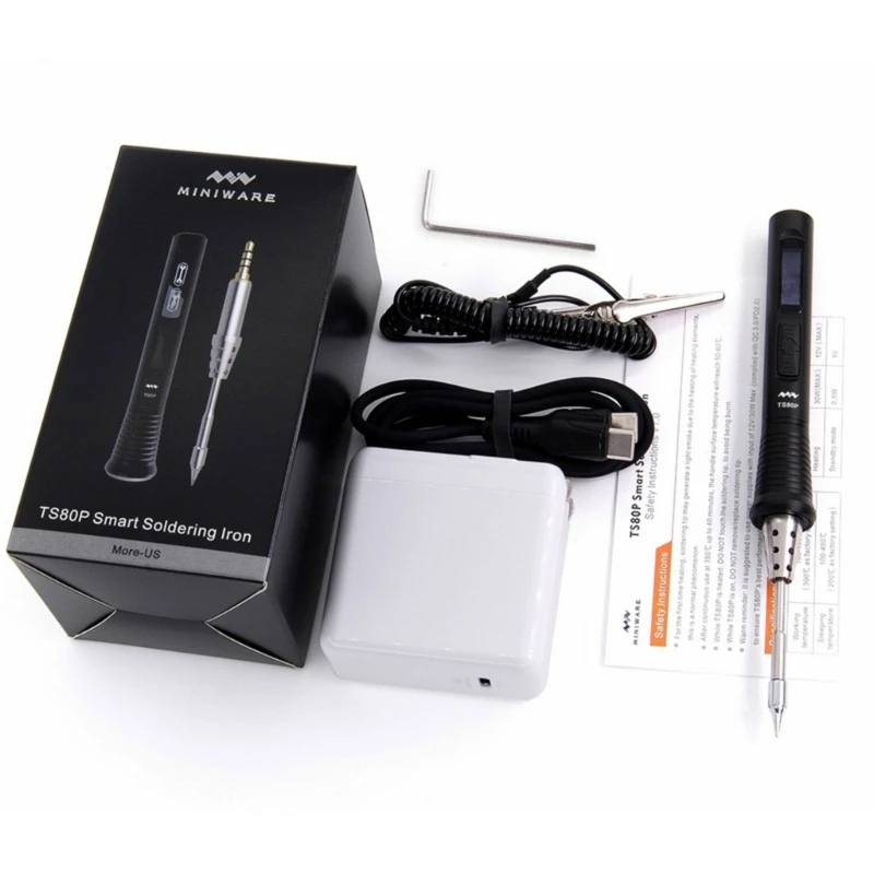 Digital Soldering Iron Adjustable Temperature Welding Tool Ceramic Heater Soldering Tips Tool Welding Tool for Metal M4YD
Digital Soldering Iron Adjustable Temperature Welding Tool Ceramic Heater Soldering Tips Tool Welding Tool for Metal M4YD