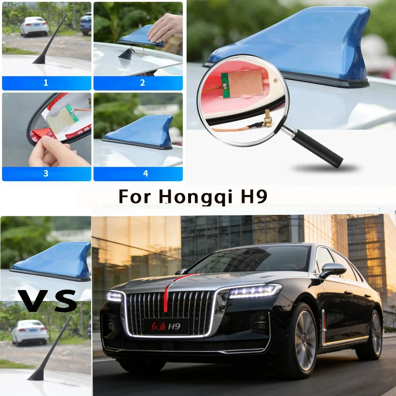 For Hongqi H9 Car Roof Top Mount Shark Fin Aerial Antenna Toppers Auto Radio AM FM Antenna Signal Amplifier Aerial
For Hongqi H9 Car Roof Top Mount Shark Fin Aerial Antenna Toppers Auto Radio AM FM Antenna Signal Amplifier Aerial