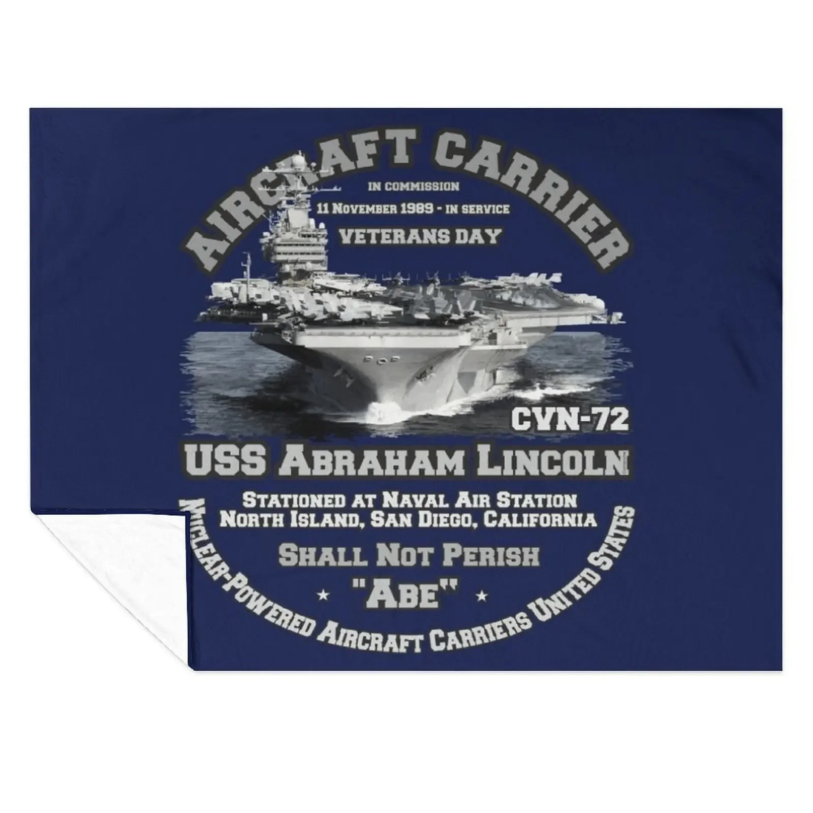 USS Abraham Lincoln (CVN-72) Aircraft Carrier Veterans Throw Blanket Hairys Multi-Purpose Personalized Gift Blankets
USS Abraham Lincoln (CVN-72) Aircraft Carrier Veterans Throw Blanket Hairys Multi-Purpose Personalized Gift Blankets