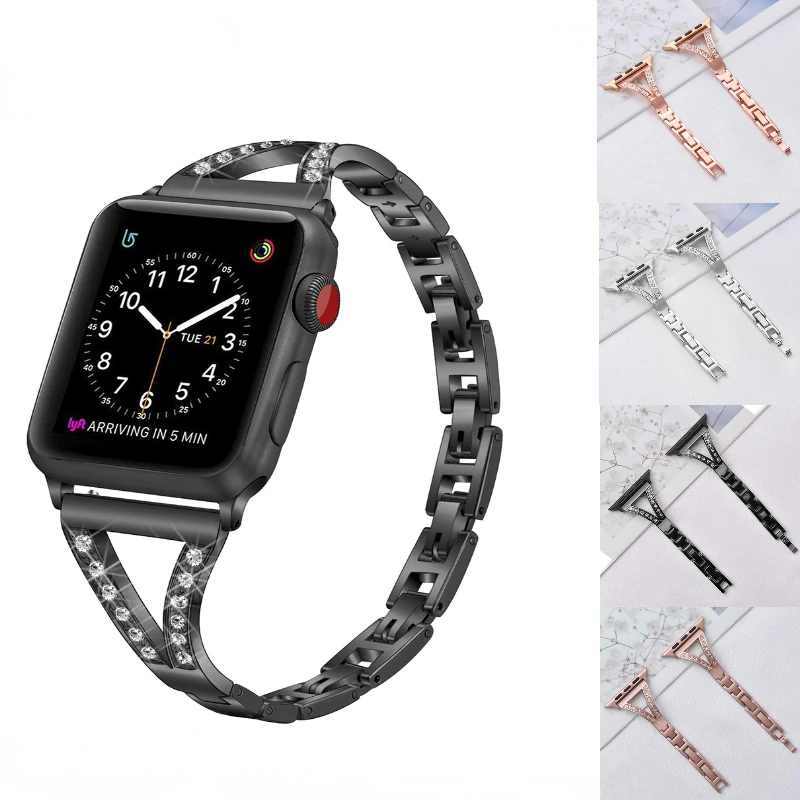 Metal Diamond Band for Apple watch 45mm 44mm 42mm 41mm 40mm 38mm Stainless Steel Bracelet for iWatch Ultra 8 7 6 SE 5 4 3 Correa
Metal Diamond Band for Apple watch 45mm 44mm 42mm 41mm 40mm 38mm Stainless Steel Bracelet for iWatch Ultra 8 7 6 SE 5 4 3 Correa