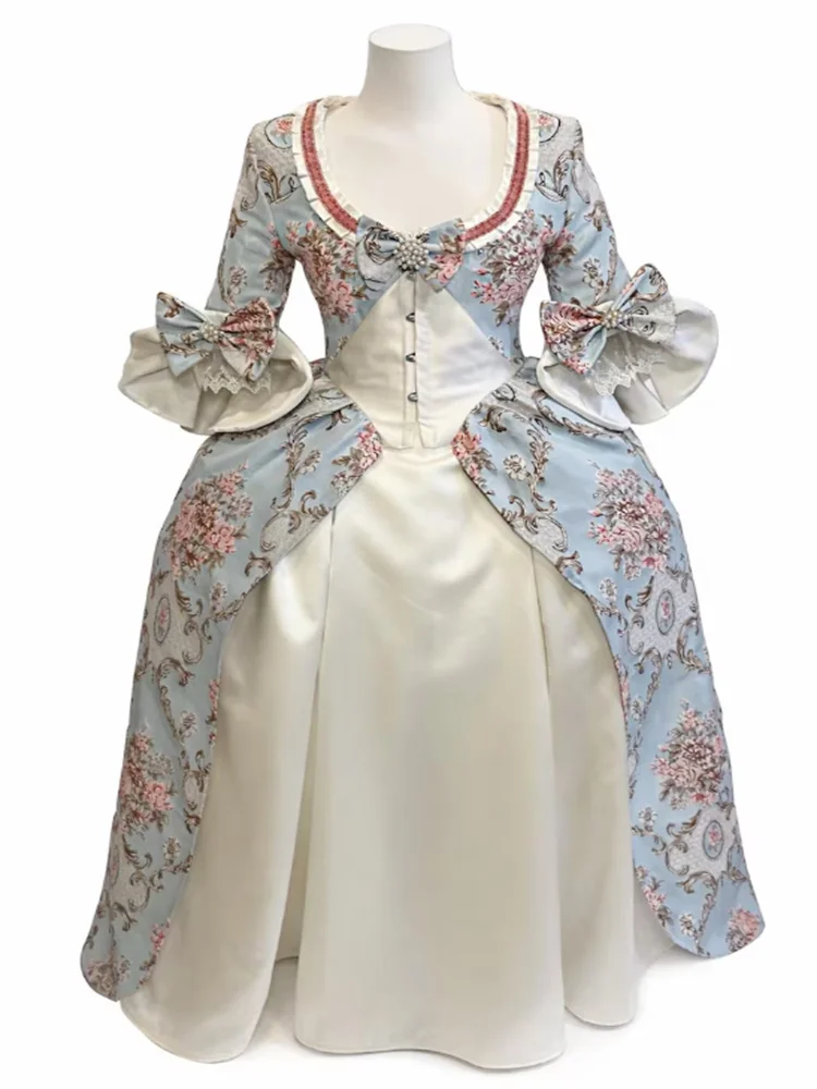 1770s Rococo Baroque Floral Princess Dress Marie Antoinette Renaissance Masquerade Ball Gown
1770s Rococo Baroque Floral Princess Dress Marie Antoinette Renaissance Masquerade Ball Gown