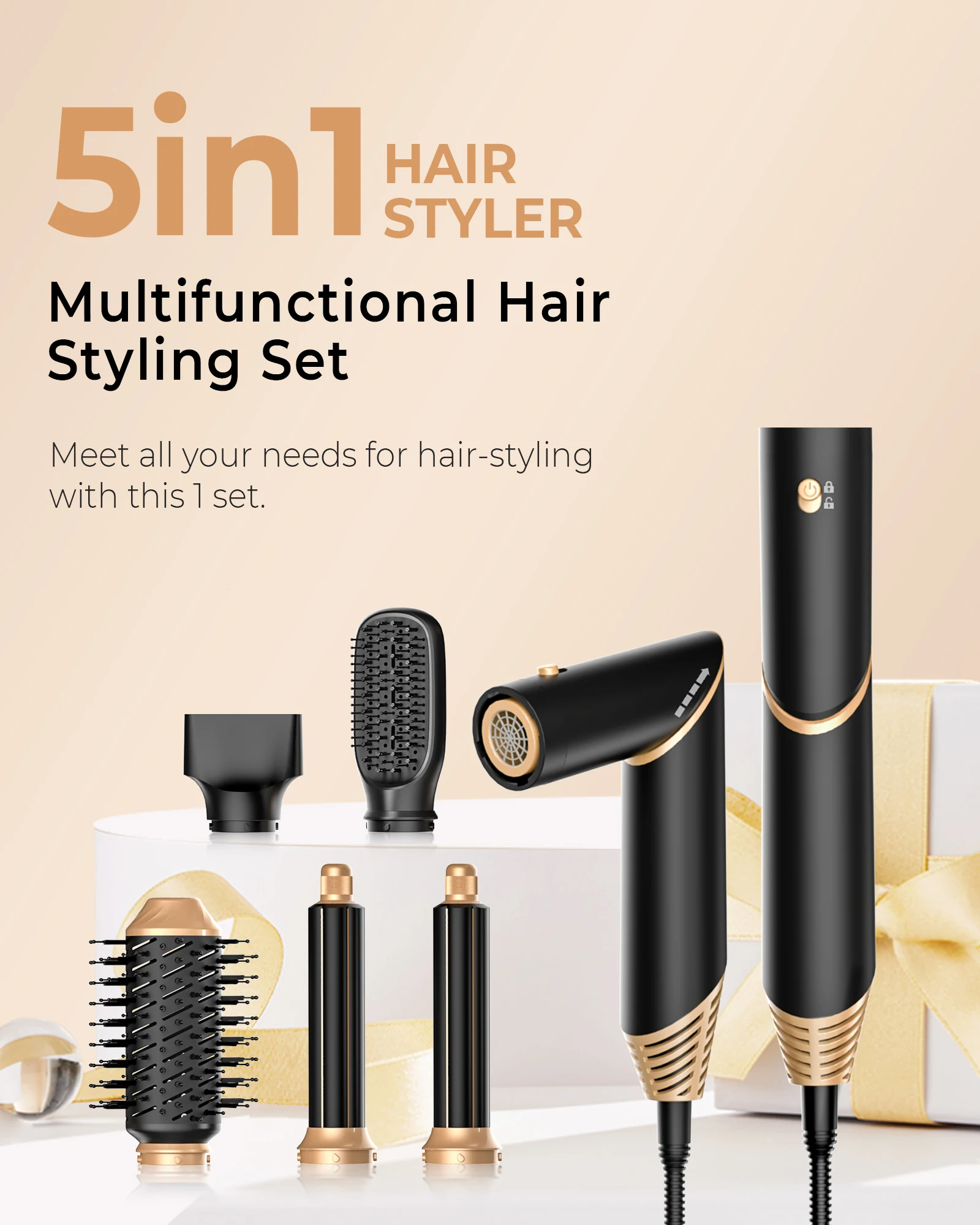 5 In 1 Multi Styler New Design Hair Dryer For Hair 5 in 1 hair styler With Curling Barrel Hot Air Brush Styling Tool MultiStyler
5 In 1 Multi Styler New Design Hair Dryer For Hair 5 in 1 hair styler With Curling Barrel Hot Air Brush Styling Tool MultiStyler