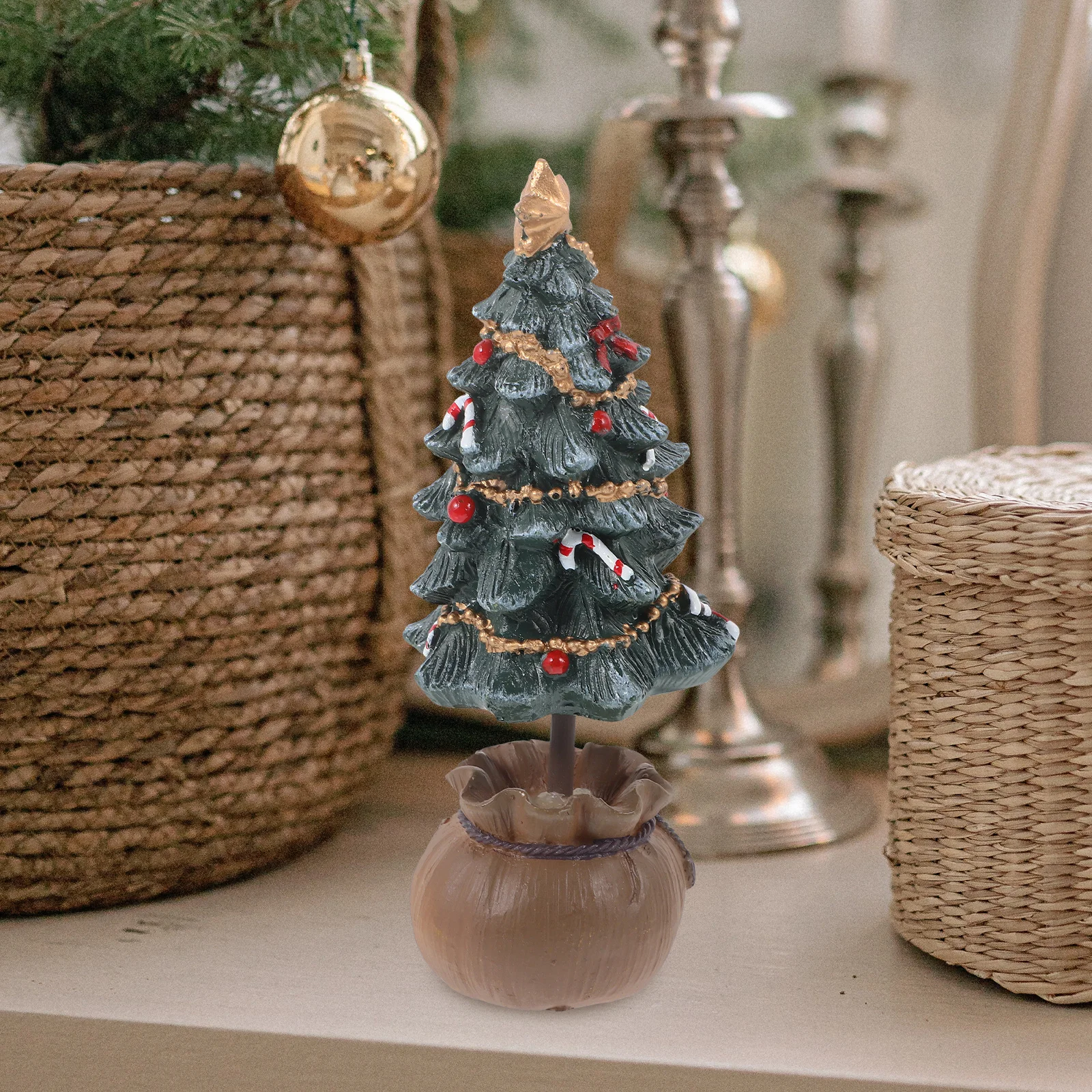 Christmas Mini Pine Tree Decoration with Base Lightweight Desktop Xmas Table Decor Home Ornament Christmas Tree
Christmas Mini Pine Tree Decoration with Base Lightweight Desktop Xmas Table Decor Home Ornament Christmas Tree