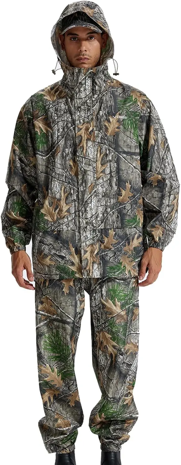 Men's Rain Suit Waterproof Breathable Rain Jacket with Hood and Pants Lightweight for Outdoor
Men's Rain Suit Waterproof Breathable Rain Jacket with Hood and Pants Lightweight for Outdoor