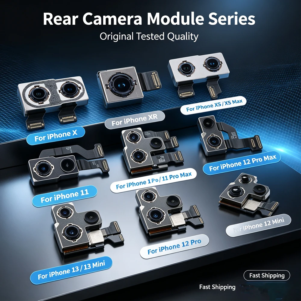 Rear Camera For iPhone 12 13 14 OEM Main Back Camera Replaceme for iPhone 13pro 14pro Main Rear Camera with Flex Cables 4K Video
Rear Camera For iPhone 12 13 14 OEM Main Back Camera Replaceme for iPhone 13pro 14pro Main Rear Camera with Flex Cables 4K Video