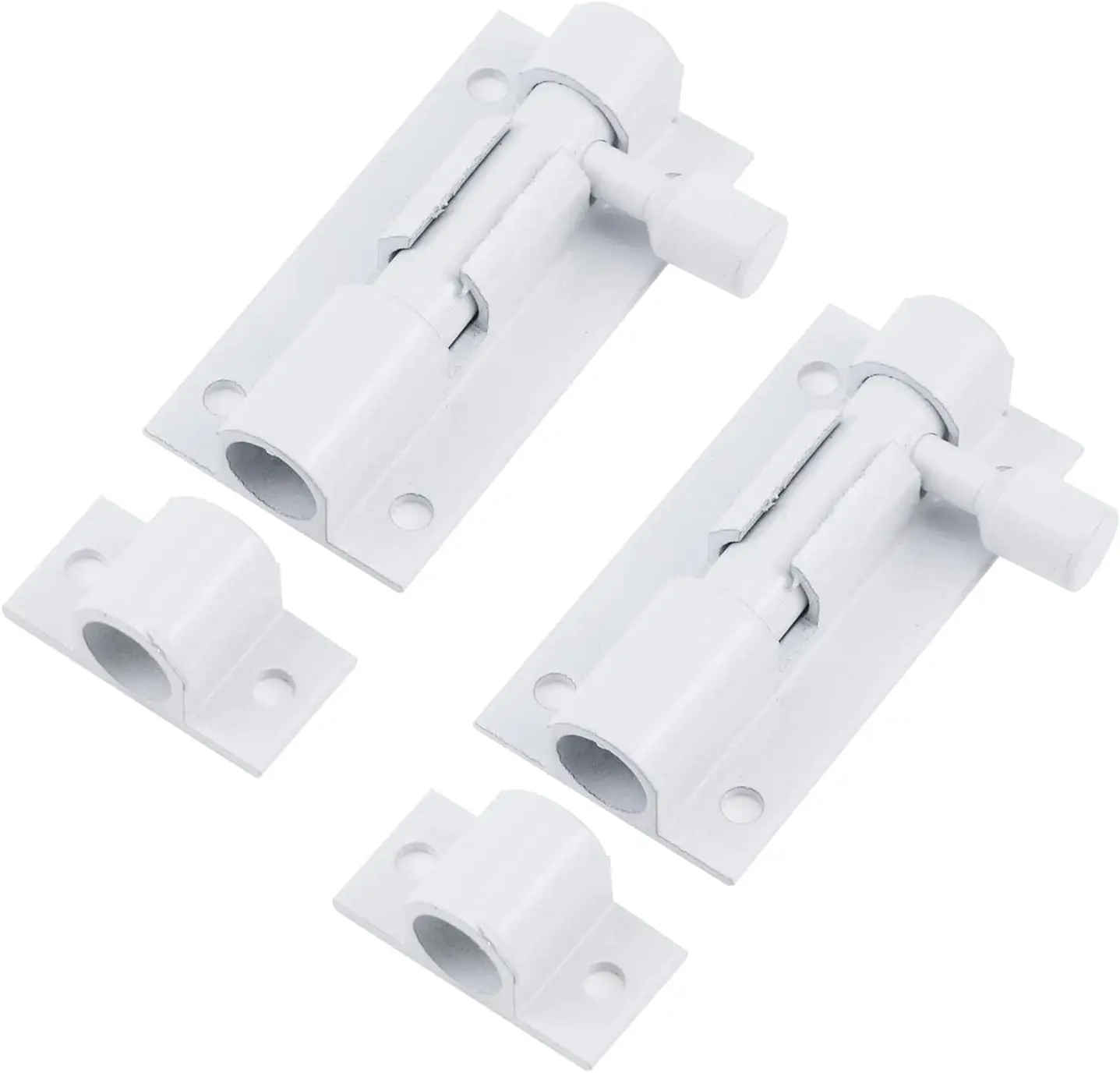 2-Inch Slide Bolt Latch for Interior Doors, White Barrel Bolt Lock with Aluminum Alloy - 2 Pack
2-Inch Slide Bolt Latch for Interior Doors, White Barrel Bolt Lock with Aluminum Alloy - 2 Pack