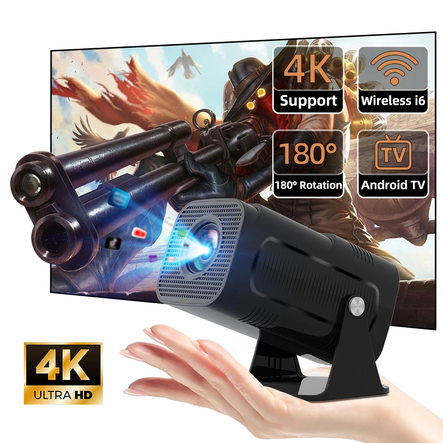 E110 Projector 4K Native HD 1080P Dual Wifi6 Cinema Portable Projetor Built-in Android System suitable for home/outdoor/office
E110 Projector 4K Native HD 1080P Dual Wifi6 Cinema Portable Projetor Built-in Android System suitable for home/outdoor/office