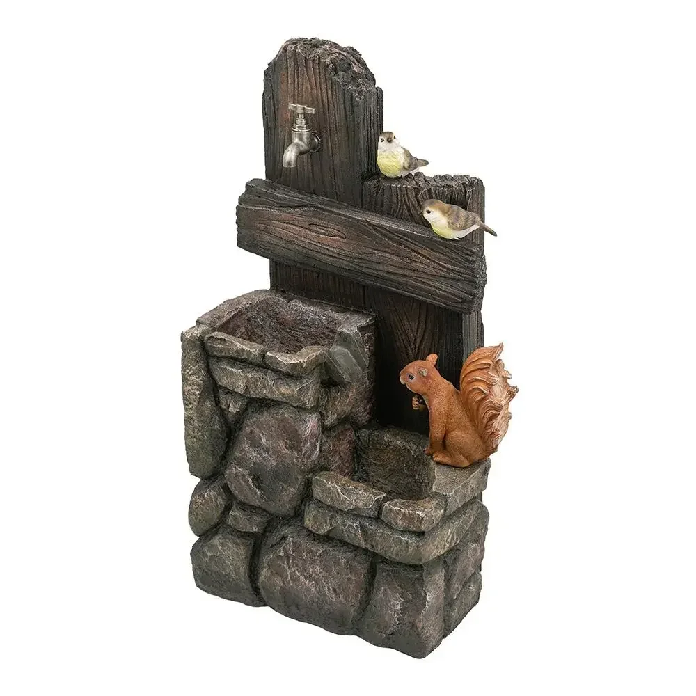 15x14.1x26.4" Decorative Two-Tiered Water Fountain with Woodland Animal Design, Outdoor Fountain with Light and Pump
15x14.1x26.4" Decorative Two-Tiered Water Fountain with Woodland Animal Design, Outdoor Fountain with Light and Pump
