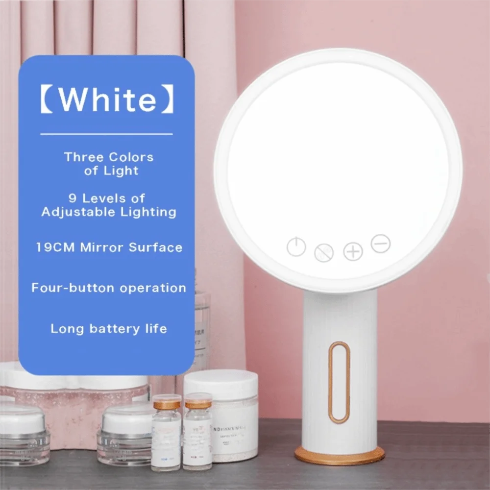 3 LED Colors Vanity Mirror with Lights Touch Screen Rechargeable Makeup Mirror Brightness Adjustable Portable Beauty Mirror
3 LED Colors Vanity Mirror with Lights Touch Screen Rechargeable Makeup Mirror Brightness Adjustable Portable Beauty Mirror