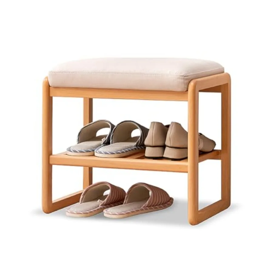 Solid Wood Shoe Bench with Cushion for Entryway Hallway Bedroom Living Room Beech Wood Natural 11.8 x 23.6 x 16.5
Solid Wood Shoe Bench with Cushion for Entryway Hallway Bedroom Living Room Beech Wood Natural 11.8 x 23.6 x 16.5
