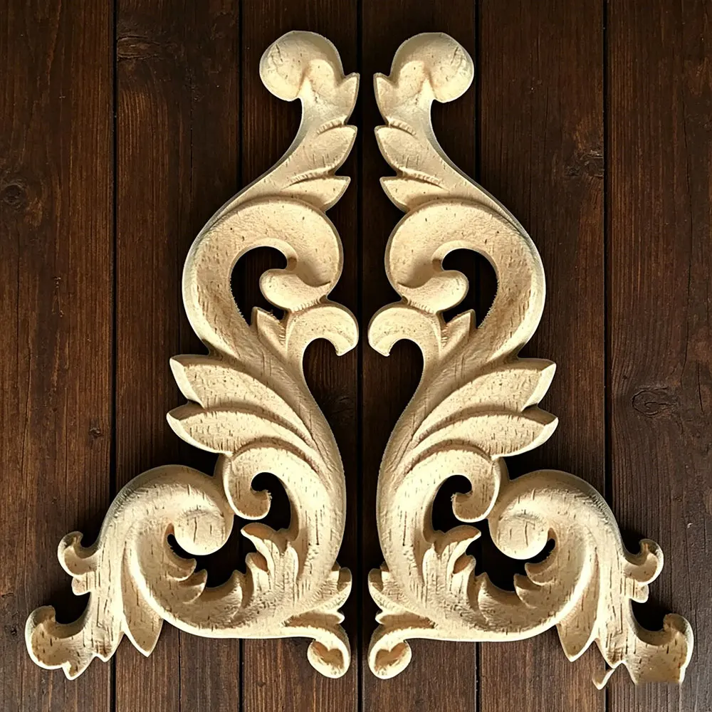 Chinese Carving Solid Wood Appliques for Furniture Cabinet Unpainted Wooden Mouldings Decal Vintage Home Decor Decorative
Chinese Carving Solid Wood Appliques for Furniture Cabinet Unpainted Wooden Mouldings Decal Vintage Home Decor Decorative