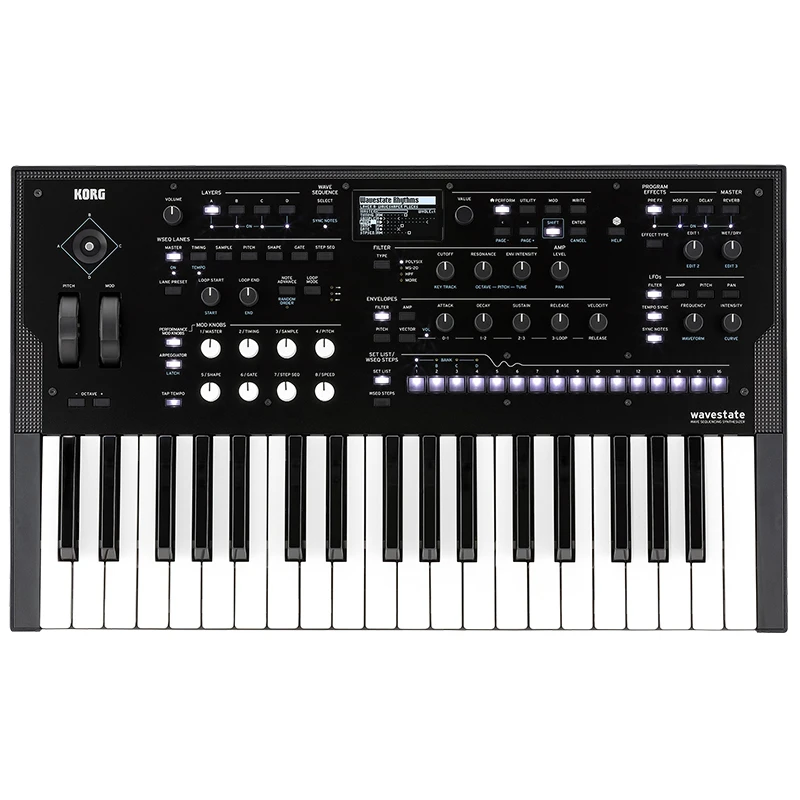 Keyin MINILOGUE-XD WAVESTATE 37 keys 4 polyphonic 16 step programming analog synthesizer 
Keyin MINILOGUE-XD WAVESTATE 37 keys 4 polyphonic 16 step programming analog synthesizer