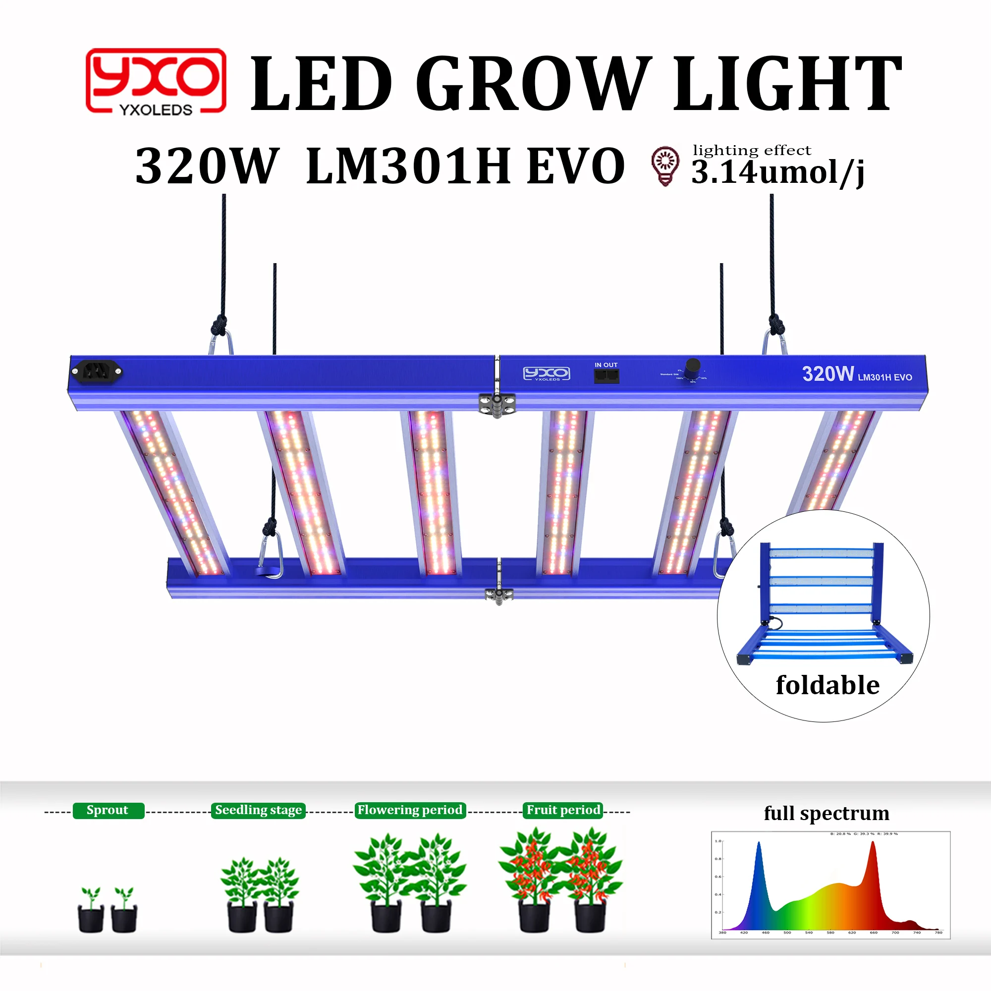 LED Grow Light Dimmable 320W Full Spectrum Grow Hight PPFD Phytolamp For Flowers Greenhouse grow led Plants Veg Blooming
LED Grow Light Dimmable 320W Full Spectrum Grow Hight PPFD Phytolamp For Flowers Greenhouse grow led Plants Veg Blooming