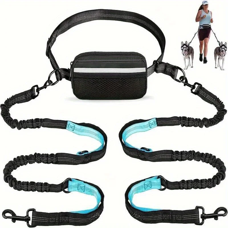 Adjustable Hands-Free Dog Running Leash with Double Handles and Elastic Retractable Rope for Large and Medium Dogs - Perfect for Running, Jogging, and Walking with Your Pet
Adjustable Hands-Free Dog Running Leash with Double Handles and Elastic Retractable Rope for Large and Medium Dogs - Perfect for Running, Jogging, and Walking with Your Pet