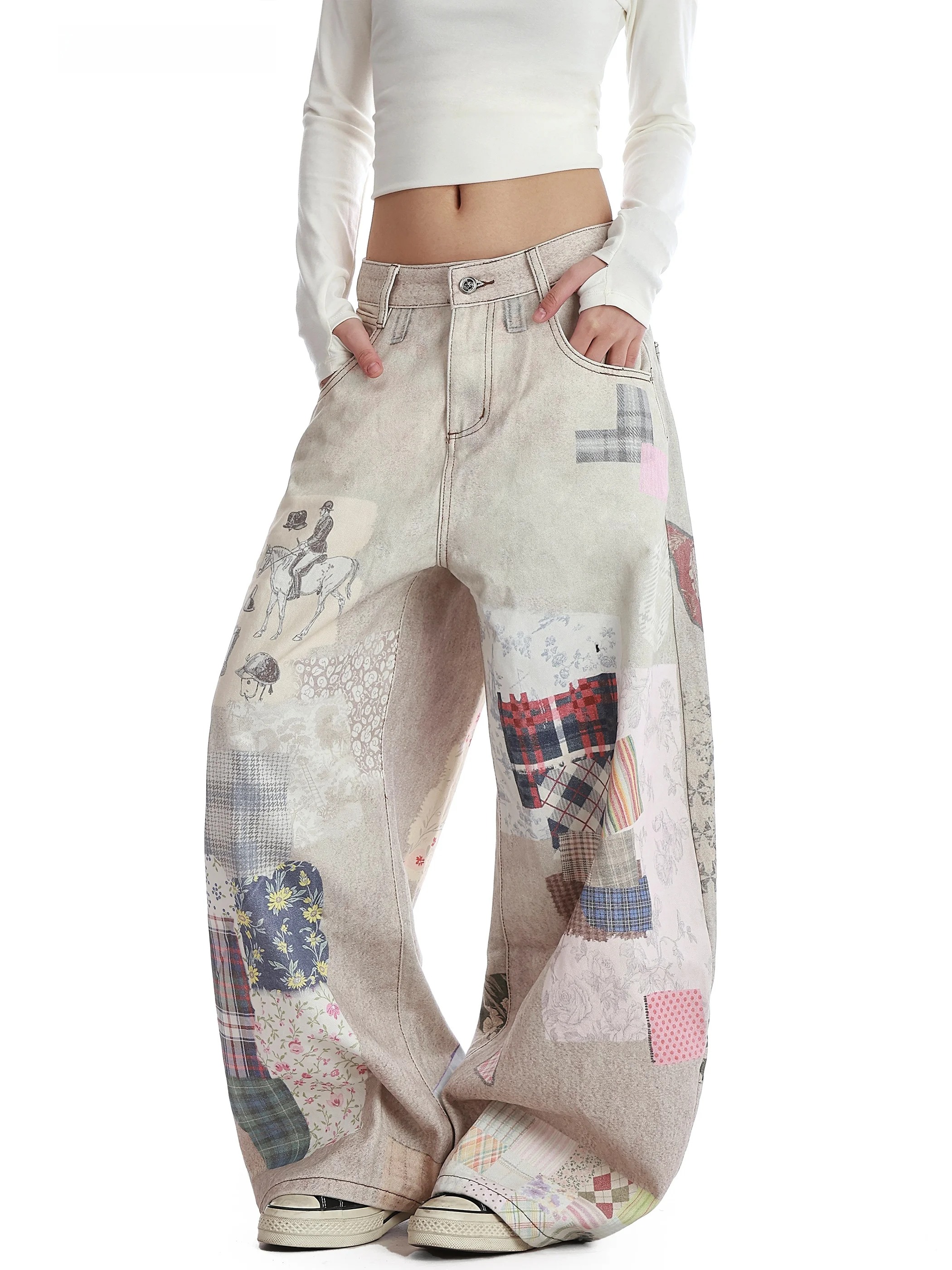 Высокие джинсы Defn с винтажным принтом, свободные широкие джинсы для мужчин и женщин, повседневные джинсы Sle Knife ape Fem Model M Model
Высокие джинсы Defn с винтажным принтом, свободные широкие джинсы для мужчин и женщин, повседневные джинсы Sle Knife ape Fem Model M Model