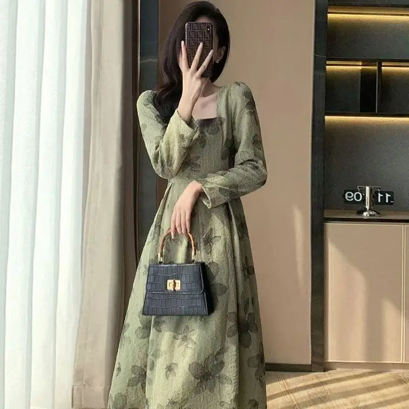 RAIN YAN LIN French Vintage Printed Elegant Dress Women's Spring New Square Collar Long Sleeve High Waist Slim Long Dresses
RAIN YAN LIN French Vintage Printed Elegant Dress Women's Spring New Square Collar Long Sleeve High Waist Slim Long Dresses