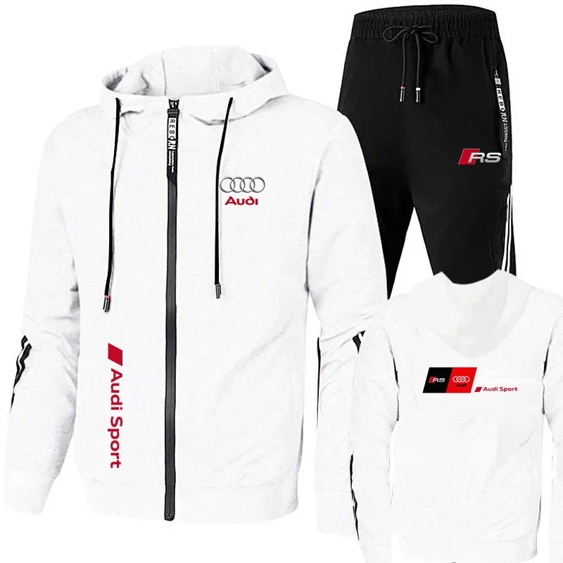 Men's Audi Sportswear Set RS Motorcycle Outfits Hoodie Zip-Up Pants Combo Unisex Fitness Clothing with Audi Logo
Men's Audi Sportswear Set RS Motorcycle Outfits Hoodie Zip-Up Pants Combo Unisex Fitness Clothing with Audi Logo