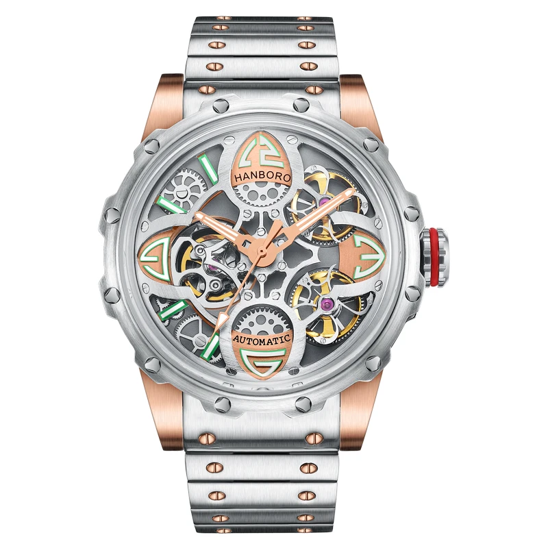 HANBORO Four Leaf Clover Series Shaped Luxury Vintage Trend Skeleton Men's Mechanical Watch
HANBORO Four Leaf Clover Series Shaped Luxury Vintage Trend Skeleton Men's Mechanical Watch