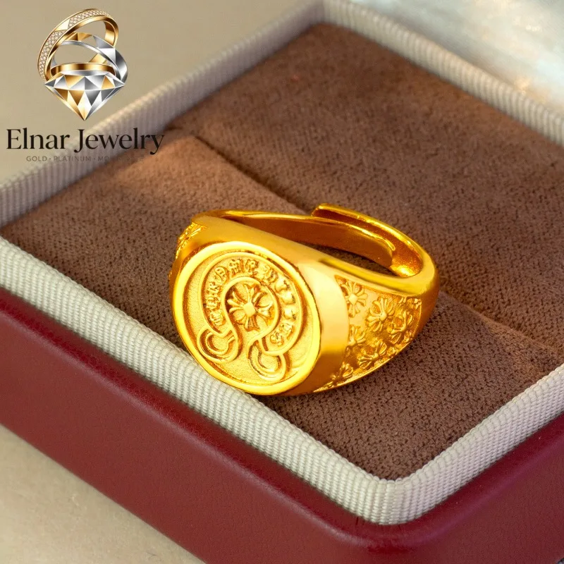 Elnar Jewelry Luxury 24K 9999 Pure Gold real gold Women's Oval Ring Adjustable Size
Elnar Jewelry Luxury 24K 9999 Pure Gold real gold Women's Oval Ring Adjustable Size