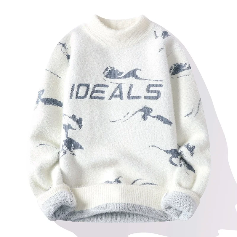 Утепленный мужской свитер с высоким воротником, вязаная теплая зимняя базовая футболка, шерстяная рубашка для подростков
Утепленный мужской свитер с высоким воротником, вязаная теплая зимняя базовая футболка, шерстяная рубашка для подростков