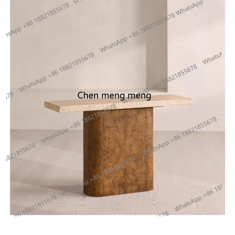 R Medieval style solid wood natural travertine entrance table wabi-sabi style retro decorative table
R Medieval style solid wood natural travertine entrance table wabi-sabi style retro decorative table