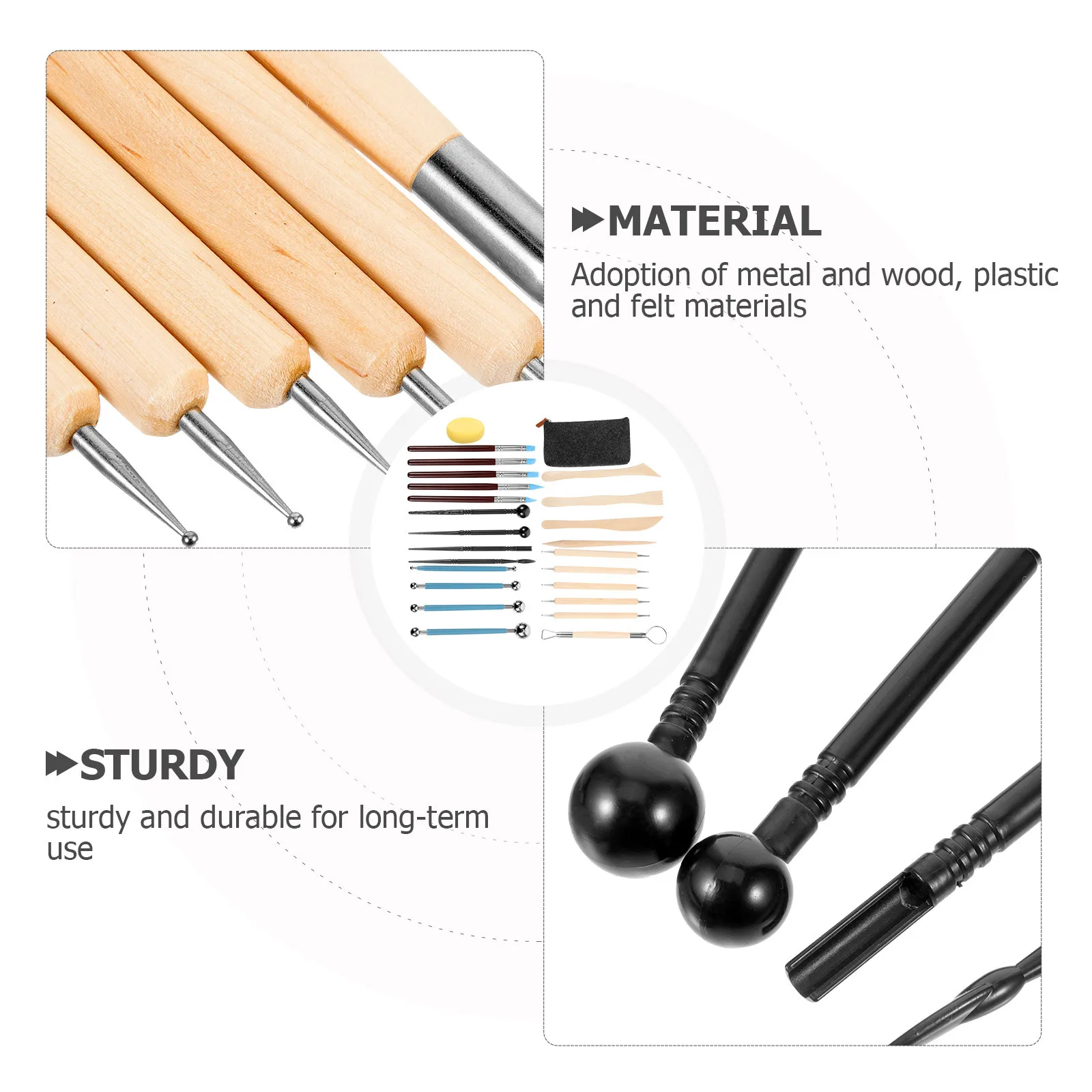 1 set 1 Set Pottery Clay Sculpture Making Kit For Sculpting Carving Forming Cutting Scraping Smoothing Plastic Felt
1 set 1 Set Pottery Clay Sculpture Making Kit For Sculpting Carving Forming Cutting Scraping Smoothing Plastic Felt