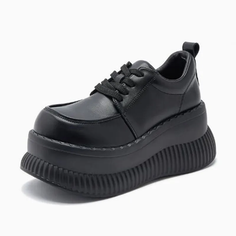 Luxury Women Chunky Sole Loafers 8.5cm Platform Wedge Sports Shoes Genuine Leather British Style Casual Height Increasing Shoes
Luxury Women Chunky Sole Loafers 8.5cm Platform Wedge Sports Shoes Genuine Leather British Style Casual Height Increasing Shoes