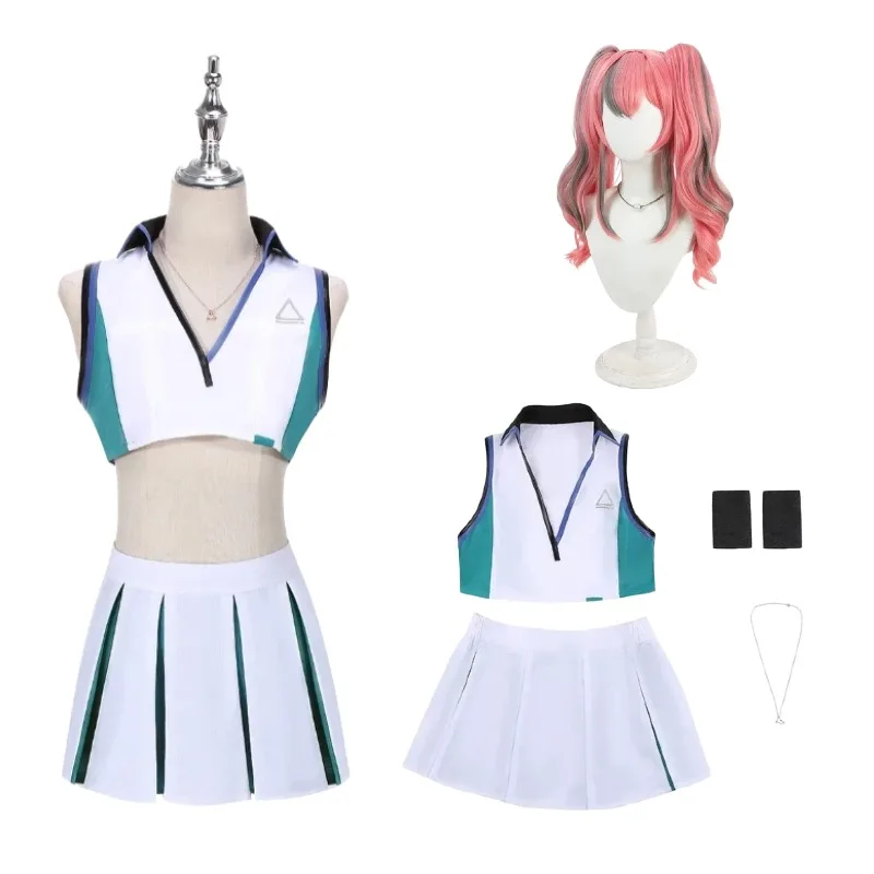 Anime USS Bremerton Cosplay Costume Cheerleaders Uniform Sleeveless Top Skirt Wig Suit for Women Halloween Party Outfits
Anime USS Bremerton Cosplay Costume Cheerleaders Uniform Sleeveless Top Skirt Wig Suit for Women Halloween Party Outfits