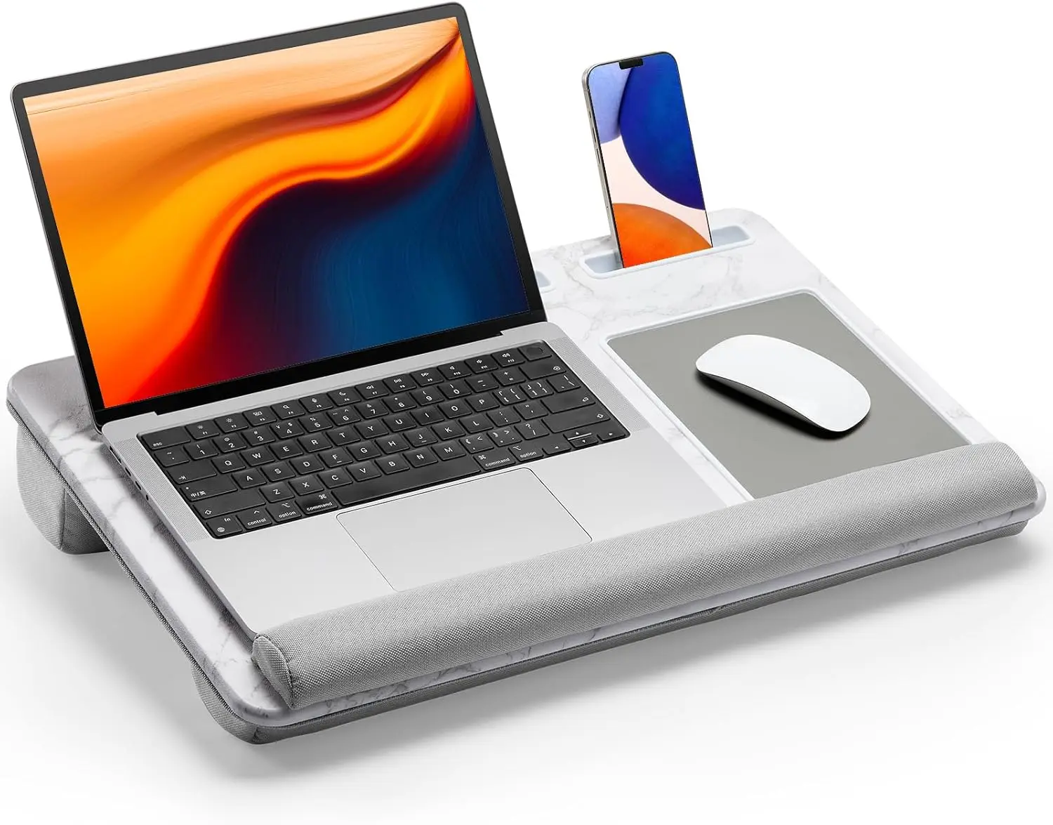 Lap Desk with Mouse Pad & Wrist Pad, Fits 17" Laptop, Tablet Holder, Marbling
Lap Desk with Mouse Pad & Wrist Pad, Fits 17" Laptop, Tablet Holder, Marbling