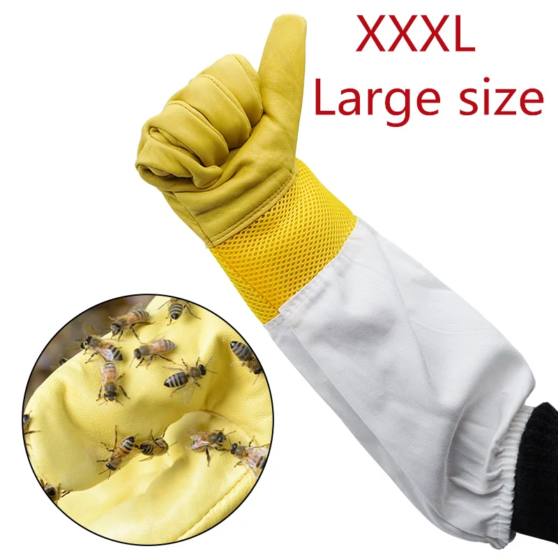 Large Size 1Pair of Beekeeping Gloves Sheepskin and Cloth Breathable Material Long Sleeves for Apiculture beekeeping Anti Bee
Large Size 1Pair of Beekeeping Gloves Sheepskin and Cloth Breathable Material Long Sleeves for Apiculture beekeeping Anti Bee