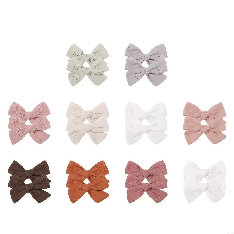 Q22D 2Pcs Sweet Floral Embroidery Solid Color Bowknot Hair Clips for Kids Baby Girls Hairpins Princess Headwear
Q22D 2Pcs Sweet Floral Embroidery Solid Color Bowknot Hair Clips for Kids Baby Girls Hairpins Princess Headwear