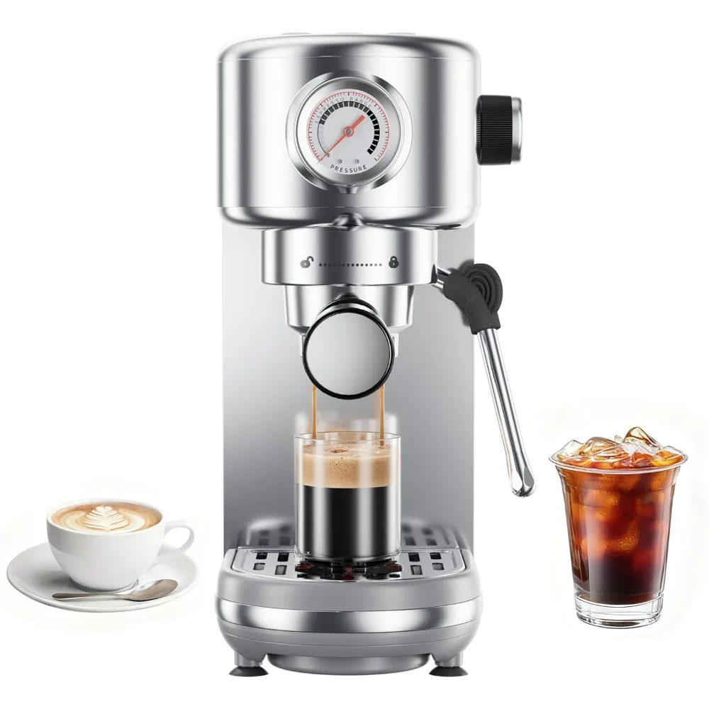 Upgrade 20 Bar Compact Espresso Machine with Milk Frother Stainless Steel Coffee Maker 44oz Removable Water Tank Fast Heat
Upgrade 20 Bar Compact Espresso Machine with Milk Frother Stainless Steel Coffee Maker 44oz Removable Water Tank Fast Heat