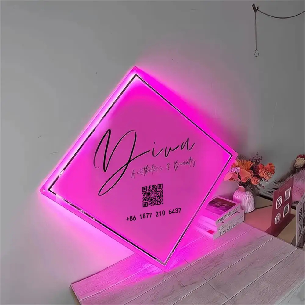 Custom Business Logo Acrylic Signs UV Print Beauty Salon Nail Hair Studio Signage Led Neon Signs 3D Metal Company Outdoor Decor
Custom Business Logo Acrylic Signs UV Print Beauty Salon Nail Hair Studio Signage Led Neon Signs 3D Metal Company Outdoor Decor
