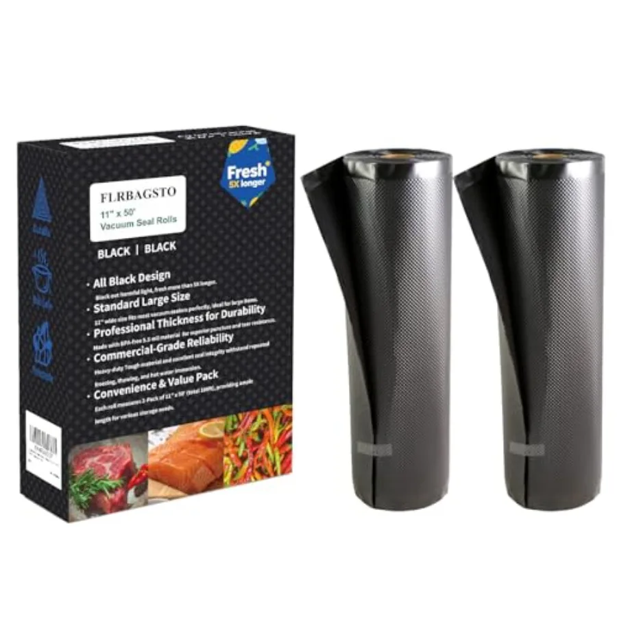 Рулоны для вакуумной упаковки All Black, 11 дюймов x 50 футов, 5,5 мил, пакеты для вакуумной упаковки продуктов, для су-вид и приготовления еды, сверхпрочные, коммерческие
Рулоны для вакуумной упаковки All Black, 11 дюймов x 50 футов, 5,5 мил, пакеты для вакуумной упаковки продуктов, для су-вид и приготовления еды, сверхпрочные, коммерческие