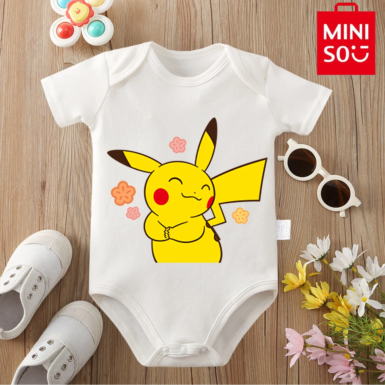 MINISO 100% Cotton Pocket Monster Pikachu Cloths Cute Print Soft Bodysuit for Baby Onesie Jumpsuit for 0 To 12 Months Newborn
MINISO 100% Cotton Pocket Monster Pikachu Cloths Cute Print Soft Bodysuit for Baby Onesie Jumpsuit for 0 To 12 Months Newborn