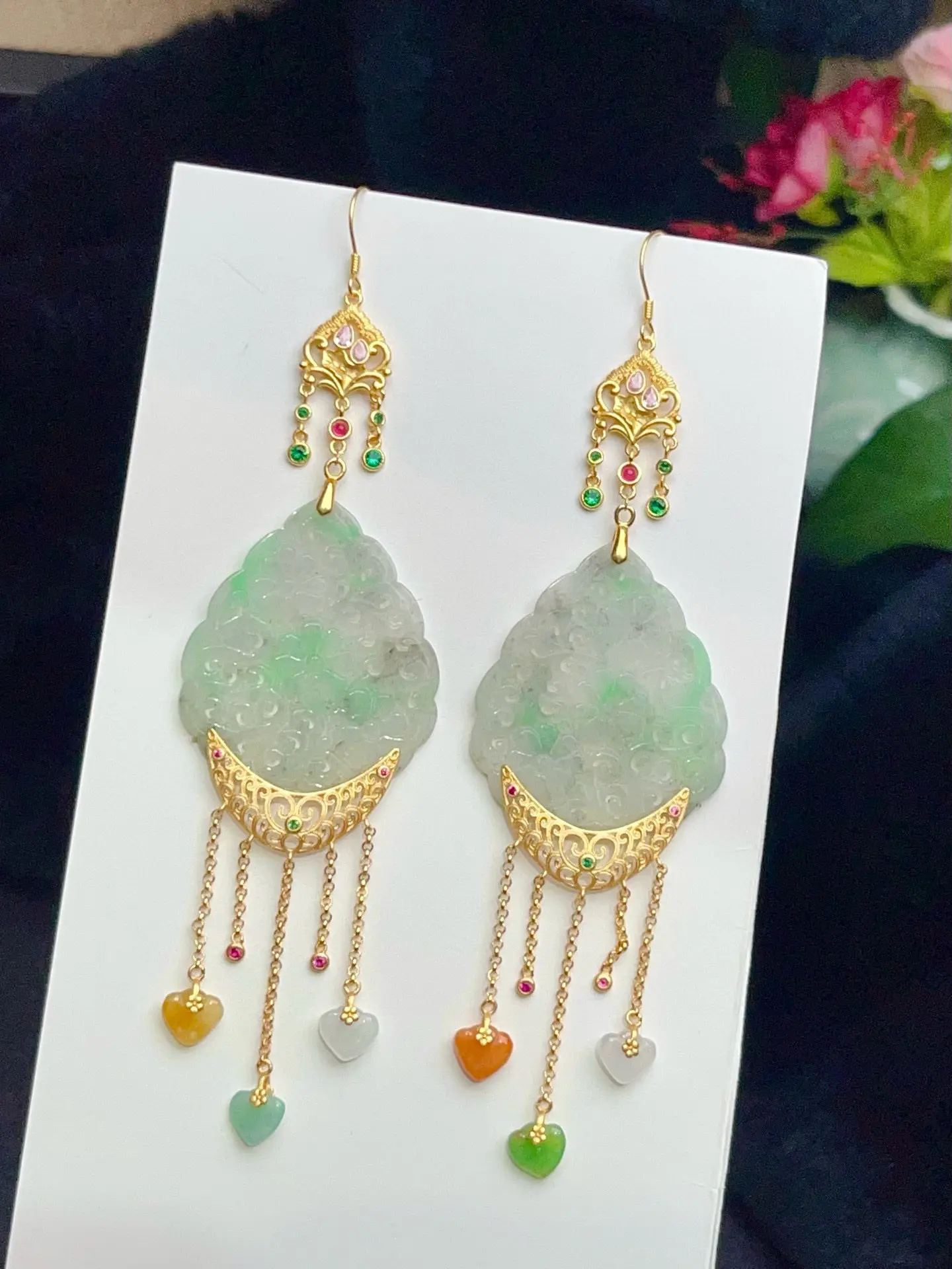 Серьги из натурального нефрита и филигрань класса А, дизайн в дворцовом стиле Lucky 925, китайский ювелирный подарок
Серьги из натурального нефрита и филигрань класса А, дизайн в дворцовом стиле Lucky 925, китайский ювелирный подарок