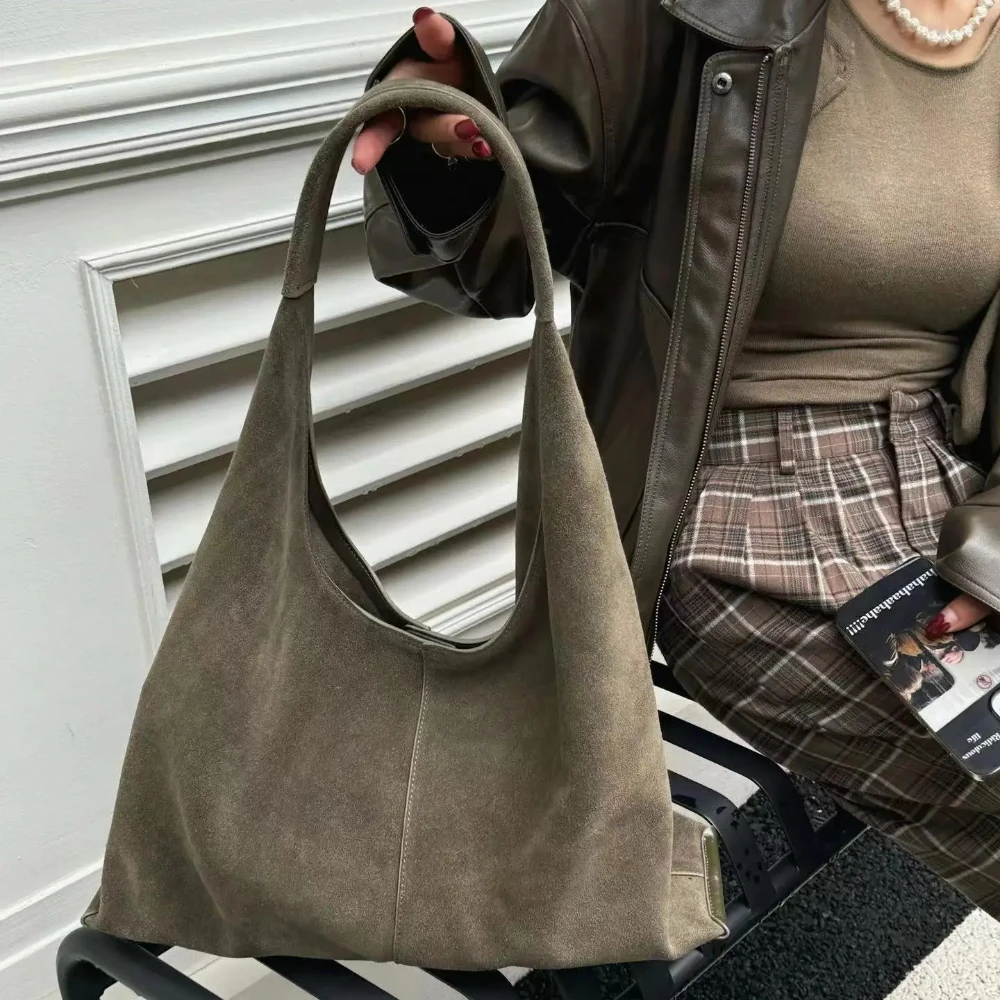 Womens Crossbodys Bags Genuine Leather Tote Large Capacity Office Lady Suede Satchel Bag Vintage Female Handbag Work Bag
Womens Crossbodys Bags Genuine Leather Tote Large Capacity Office Lady Suede Satchel Bag Vintage Female Handbag Work Bag
