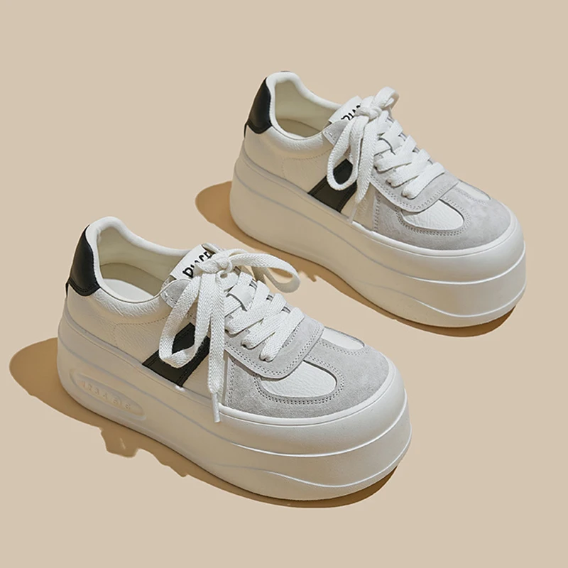 Женская обувь из натуральной кожи на пенопластовой подошве, осень 2022, новая спортивная обувь с лифтом на толстой подошве, модная повседневная и универсальная обувь 
Женская обувь из натуральной кожи на пенопластовой подошве, осень 2022, новая спортивная обувь с лифтом на толстой подошве, модная повседневная и универсальная обувь