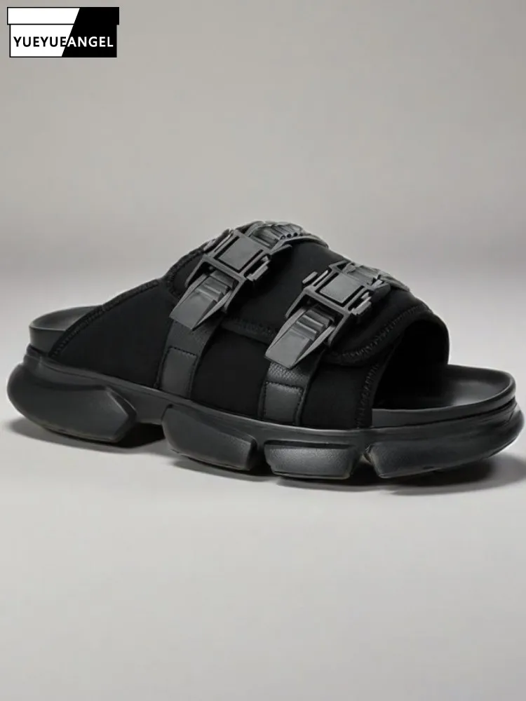 Men Summer Beach Outside Height Increase Slippers Black Breathable Fashion Simple Style Youth Trend Patchwork Non-Slip Slides
Men Summer Beach Outside Height Increase Slippers Black Breathable Fashion Simple Style Youth Trend Patchwork Non-Slip Slides