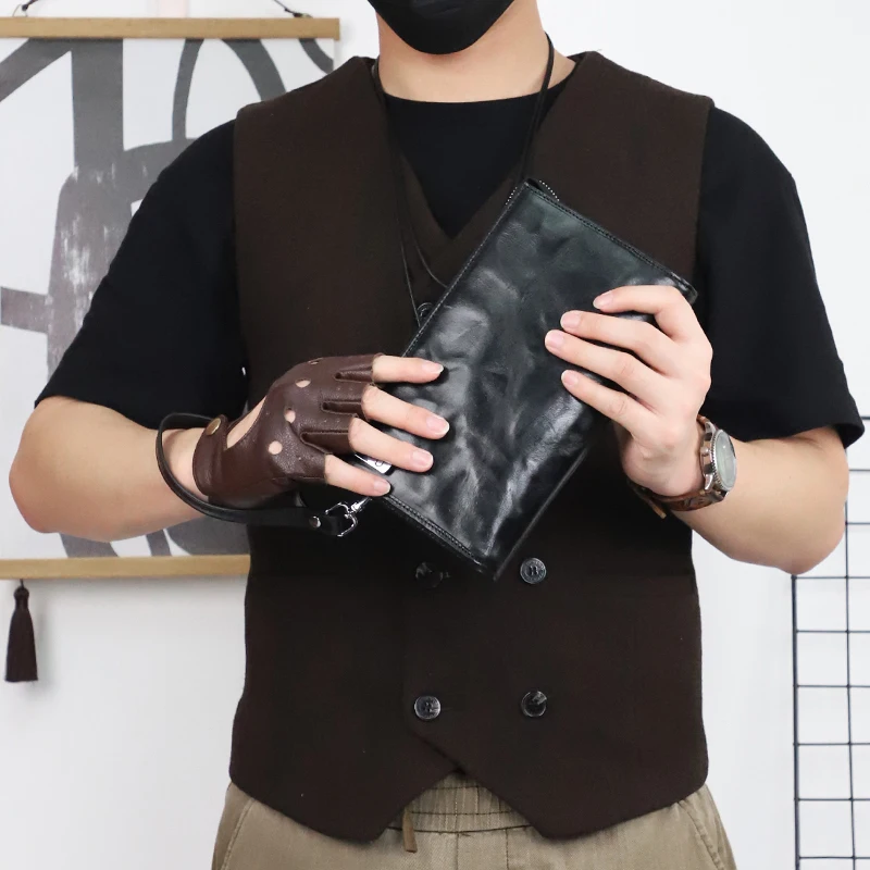Business Genuine Leather Clutches Phone Pocket Card Holder Purse Long Wallet for Men Small Bag Hand-scratched Cowhide Leather
Business Genuine Leather Clutches Phone Pocket Card Holder Purse Long Wallet for Men Small Bag Hand-scratched Cowhide Leather