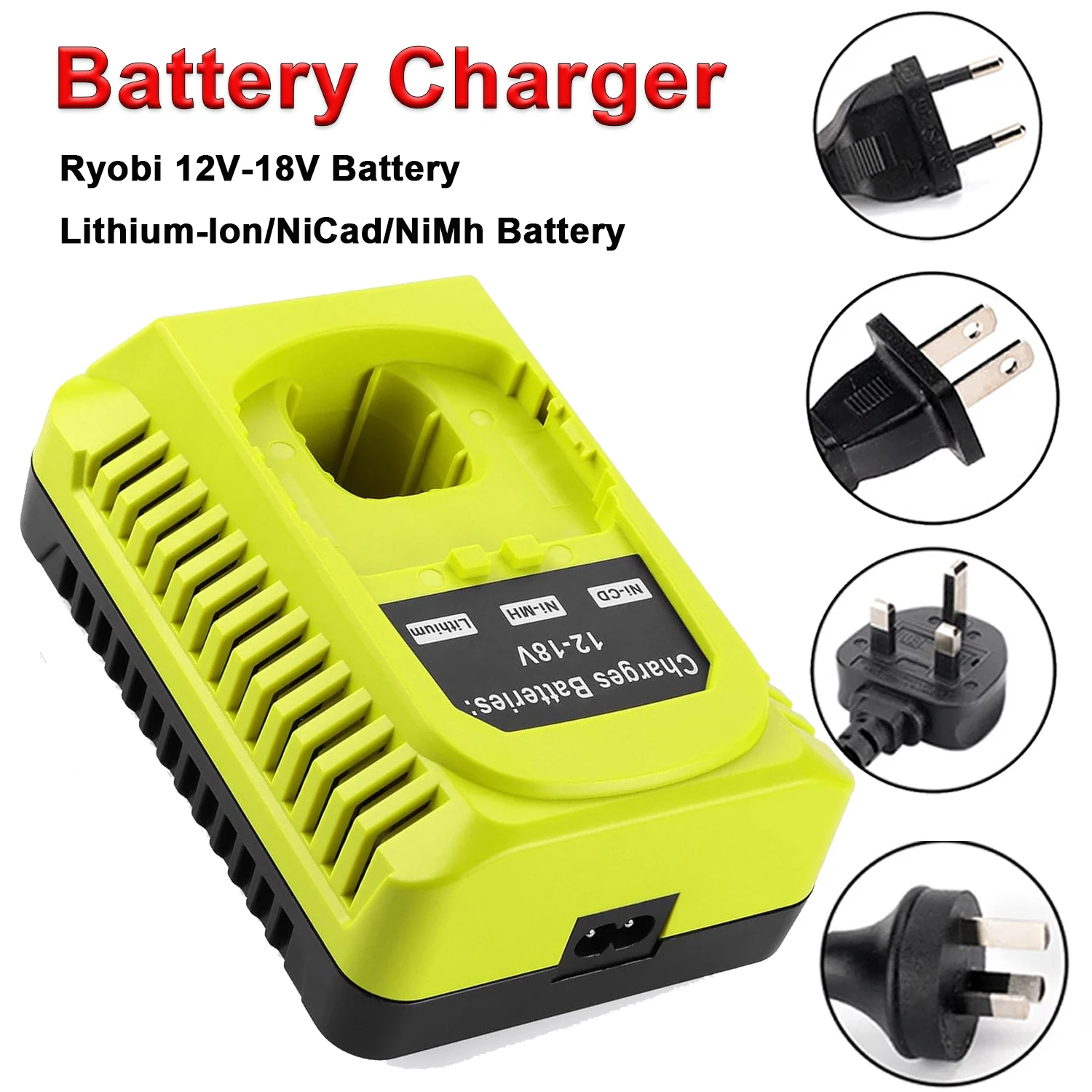 Rapid Charger Replacement P117 18V for Ryobi 12V-18V One Plus Lithium Ion NiCad NiMh Battery
Rapid Charger Replacement P117 18V for Ryobi 12V-18V One Plus Lithium Ion NiCad NiMh Battery