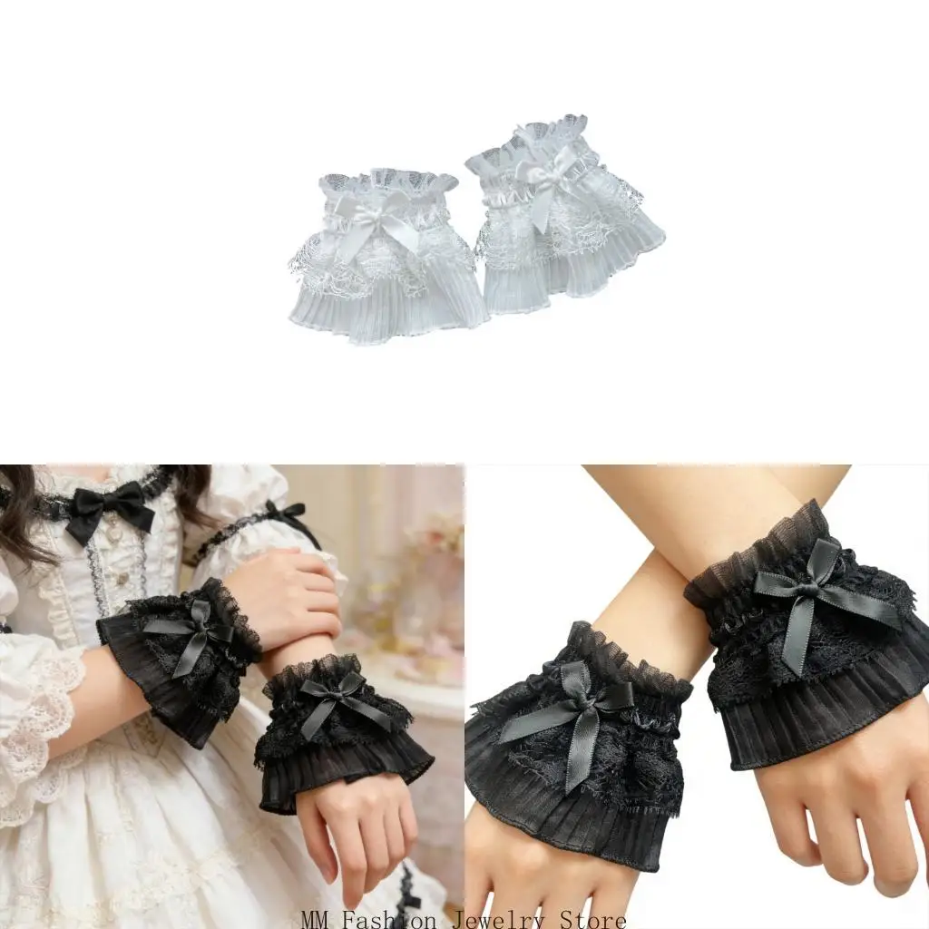 Fashionable Lace Bowknot Arm Sleeves for Women Nails Art And Hand Cuffs Decorative Armband for Daily Outfit Enhancer D0UB
Fashionable Lace Bowknot Arm Sleeves for Women Nails Art And Hand Cuffs Decorative Armband for Daily Outfit Enhancer D0UB