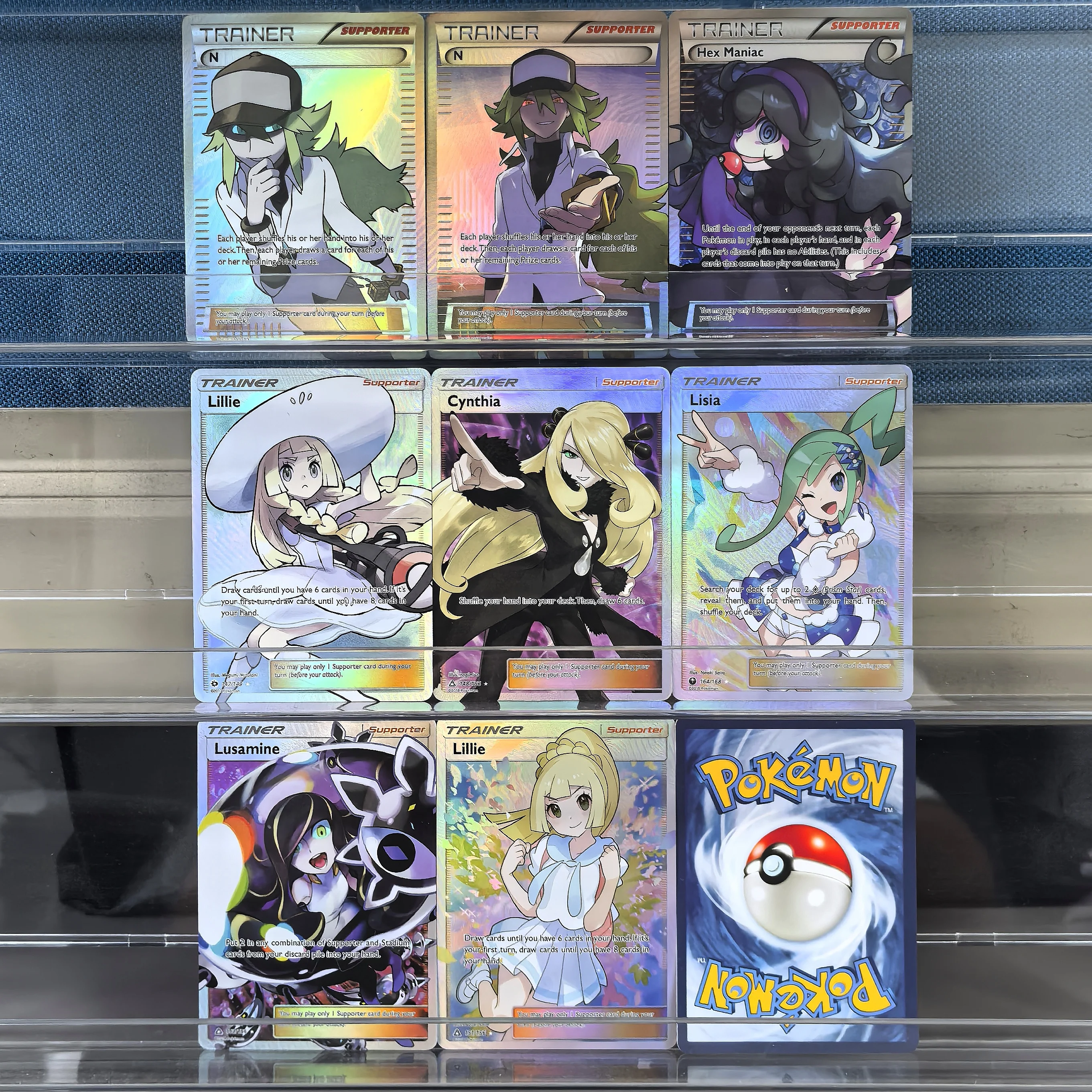 8 шт. PTCG Pokemon английские коллекционные карты Hex Maniac N Lillie Cynthia Lisia Lusamine классическая игра аниме карты подарочные игрушки
8 шт. PTCG Pokemon английские коллекционные карты Hex Maniac N Lillie Cynthia Lisia Lusamine классическая игра аниме карты подарочные игрушки